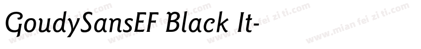 GoudySansEF Black It字体转换